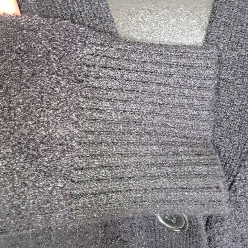 Joie Black Fuzzy Button-Up Cardigan Size Medium - image 4